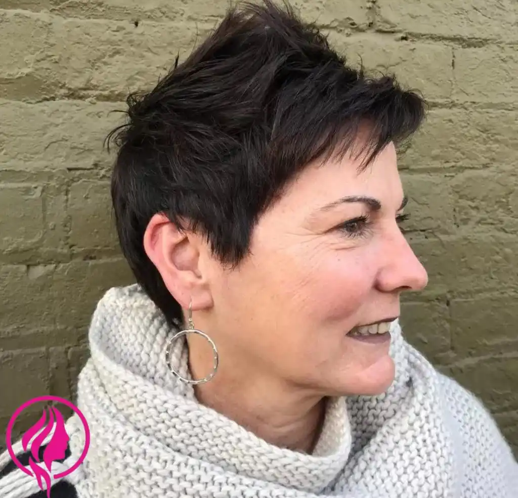 Pixie hairstyle example featuring a stylish, modern cut