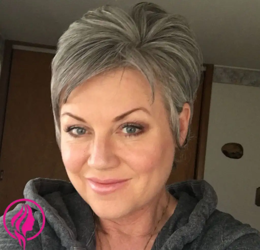 Pixie hairstyle example featuring a stylish, modern cut