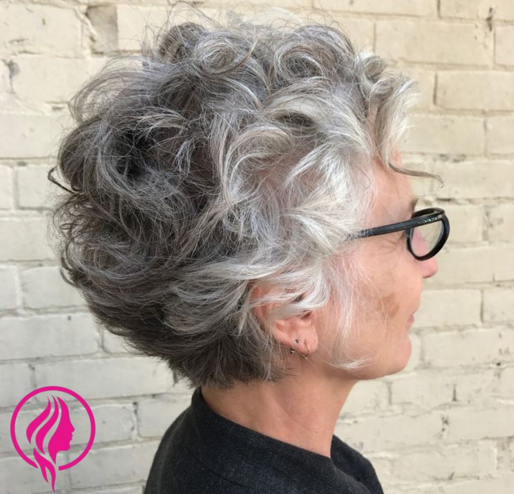 curly pixie, curly hairstyle, hairstyle for women over 50