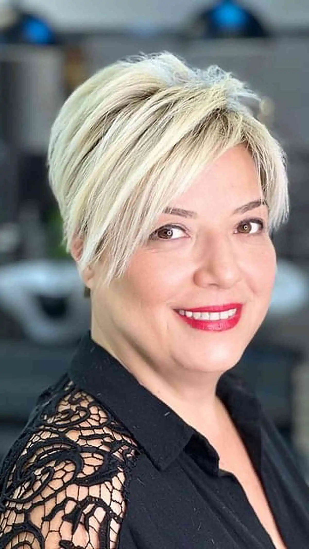 Pixie hairstyle example featuring a stylish, modern cut