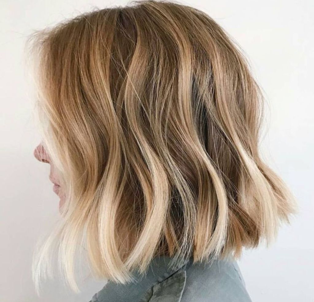 wavy lob for women